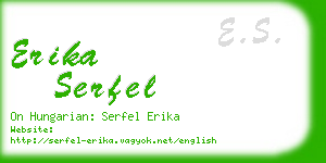 erika serfel business card